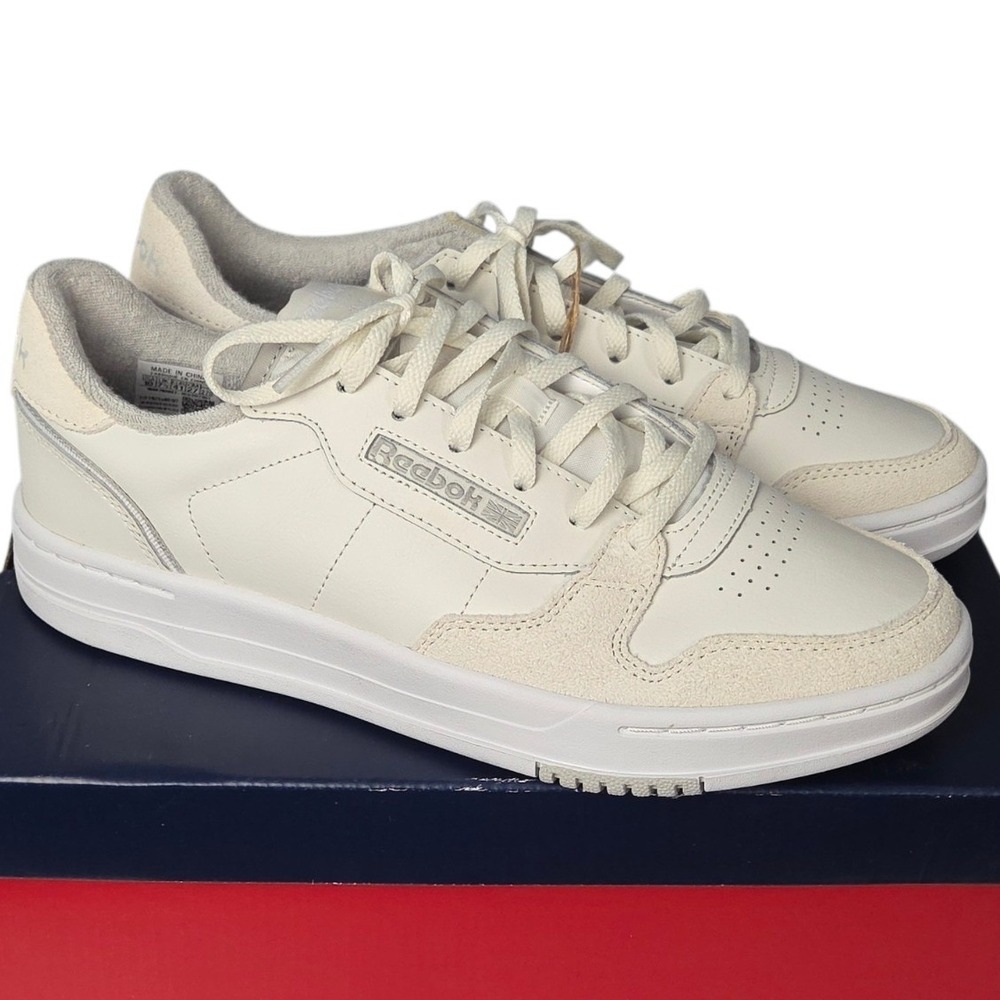 Reebok Phase Court Sneakers Womens 10 Off White/Cream Tennis Casual Shoes New